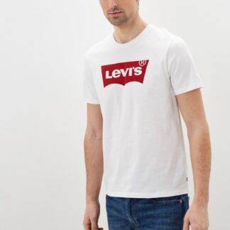 Levi's Men's White Printed Short Sleeve T-Shirt