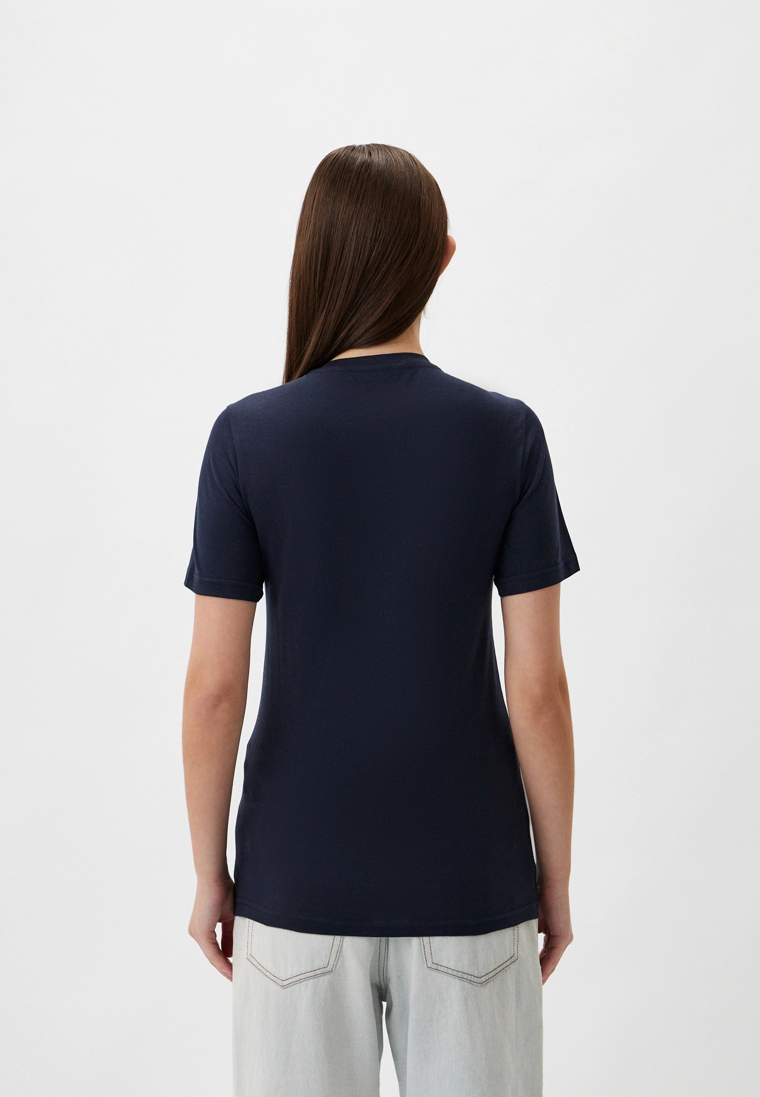 Baldinini Trend Blue Cotton Short Sleeve T-Shirt for Women - Image 4