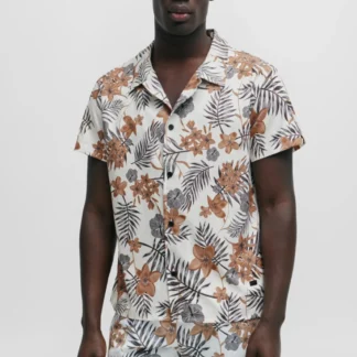 Boss Classic White V-Neck Short Sleeve Shirt – Premium Style & Comfort