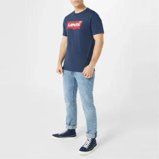 Levi's Men's Blue Printed Cotton T-Shirt