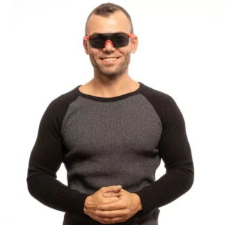 Men's Red Rimless Mono Lens Sunglasses By Fila