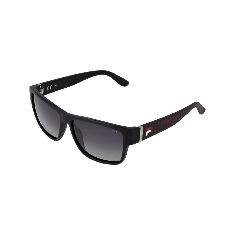 Fila Men's Black Square Polarized Sunglasses