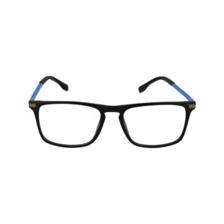 Fila Men's Black Full-Rim Square Glasses with Demo Lenses