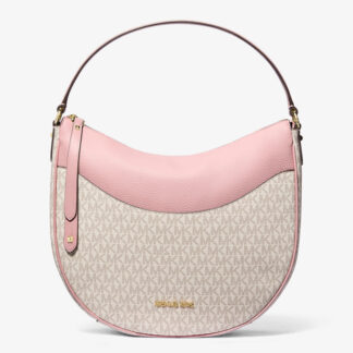 Michael Kors Dover Large Moon Crossbody Bag in Powder Blush Multi