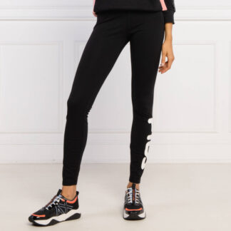 Fila Black Leggings with Iconic Logo and Elastic Waistband