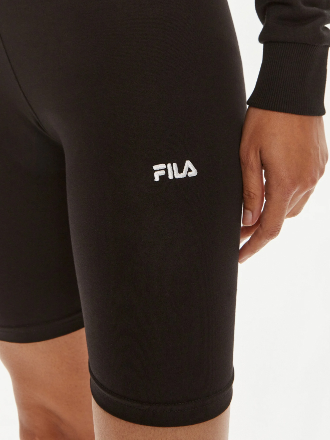Fila Women's Black Short Leggings with Elastic Waistband and Embroidered Logo - Image 5