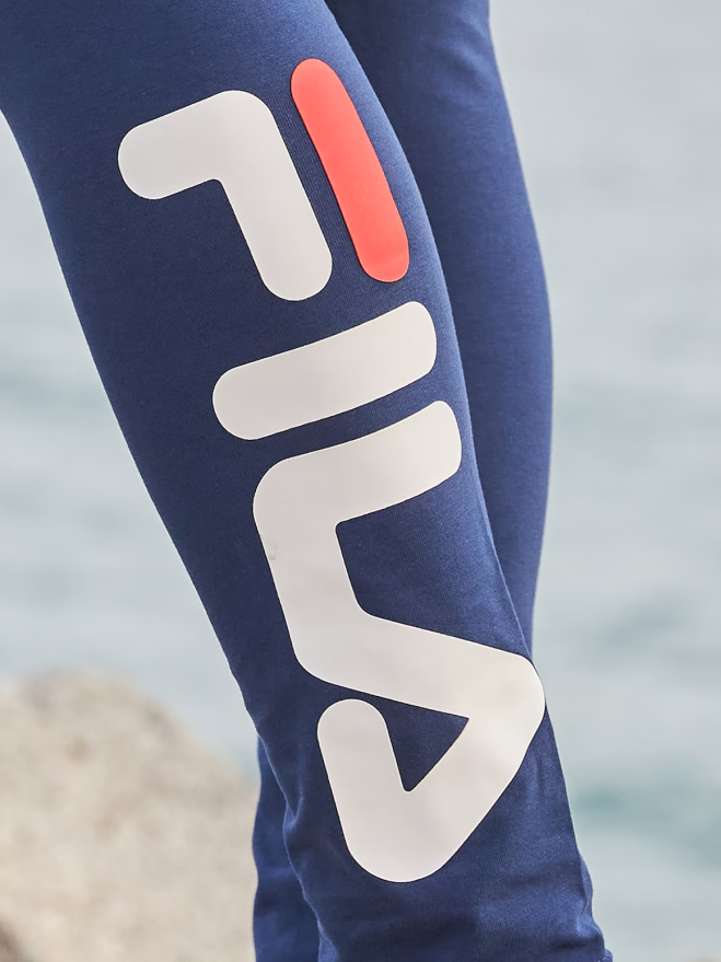 Fila Women's Blue Leggings with Logo and Elastic Waistband for Active Lifestyle - Image 6