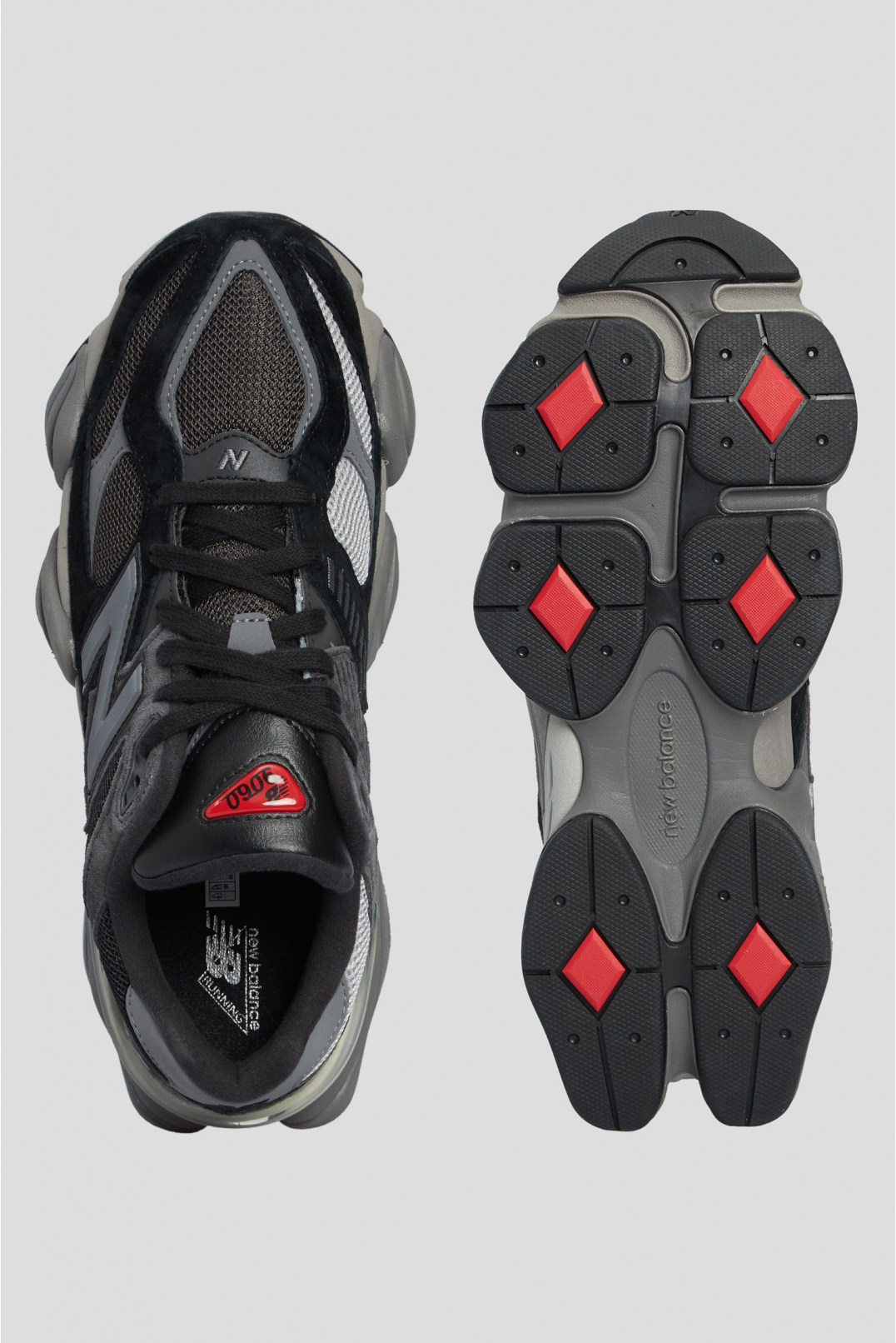 New Balance 9060 Grey Sneakers - Image 6