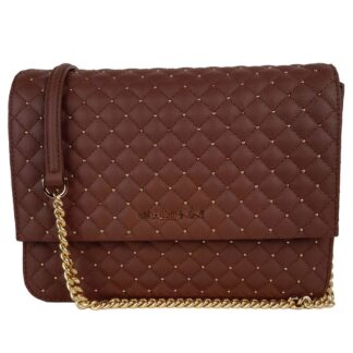 Baldinini Trend Quilted Leather Shoulder Bag with Studs