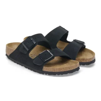 Birkenstock Women’s Black Suede Slippers for Fall/Winter Comfort