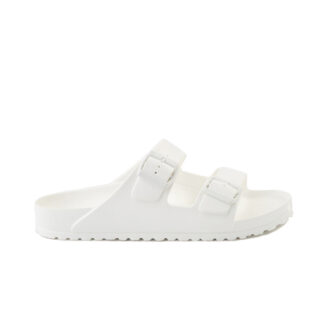 Birkenstock Women's White Leather Slippers