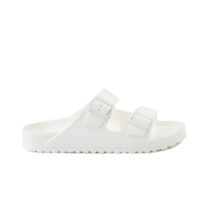 Birkenstock Women's White Leather Slippers - Image 2