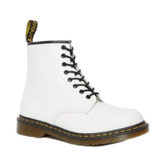 Dr. Martens Women’s White Leather Lace-Up Boots - Fall/Winter Essential