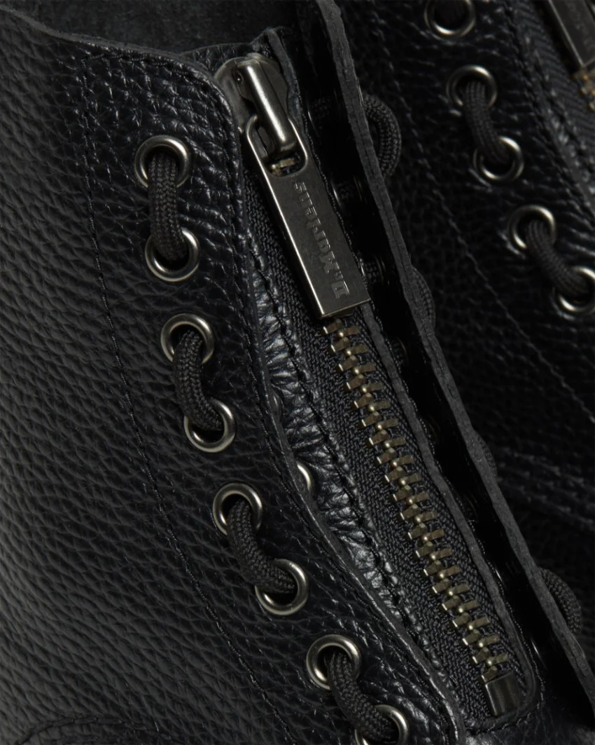 Dr. Martens Women's Black Leather Slip-On Ankle Boots - Image 7