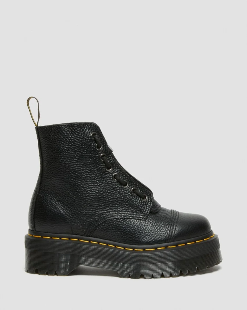 Dr. Martens Women's Black Leather Slip-On Ankle Boots - Image 4
