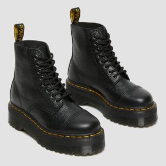 Dr. Martens Women's Black Leather Slip-On Ankle Boots
