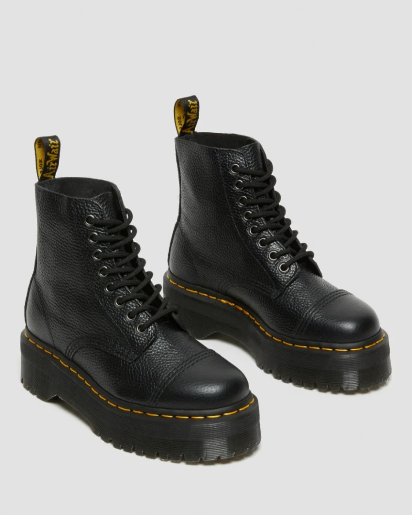 Dr. Martens Women's Black Leather Slip-On Ankle Boots - Image 2