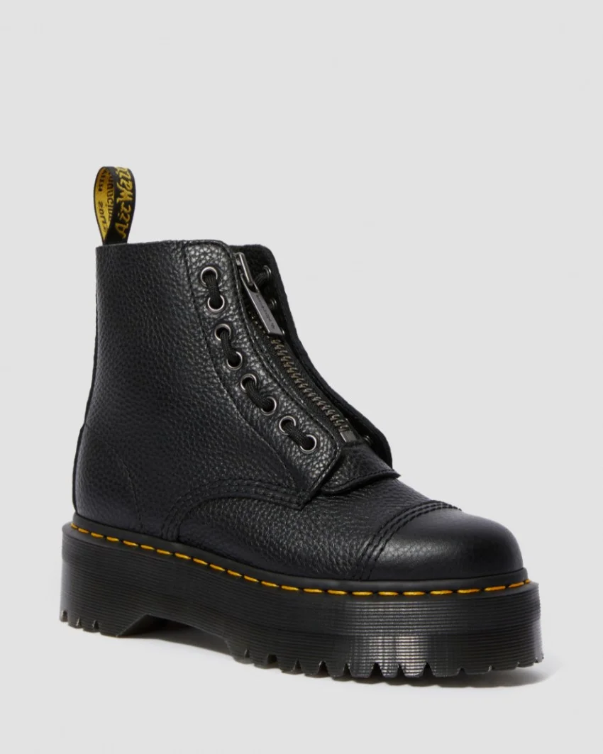 Dr. Martens Women's Black Leather Slip-On Ankle Boots - Image 3
