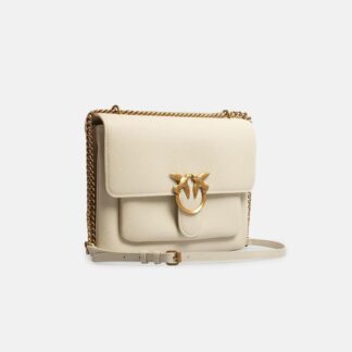 Pinko Women's Leather Shoulder Bag with Clip Fastening