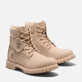 Timberland Women's Beige Leather Ankle Boots