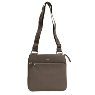 Boss Men's Green Leather Shoulder Bag - Fall/Winter Collection