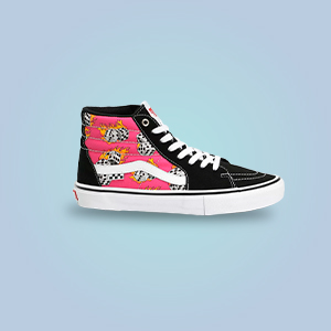 Vans Women's Fuchsia Leather & Canvas Shoes