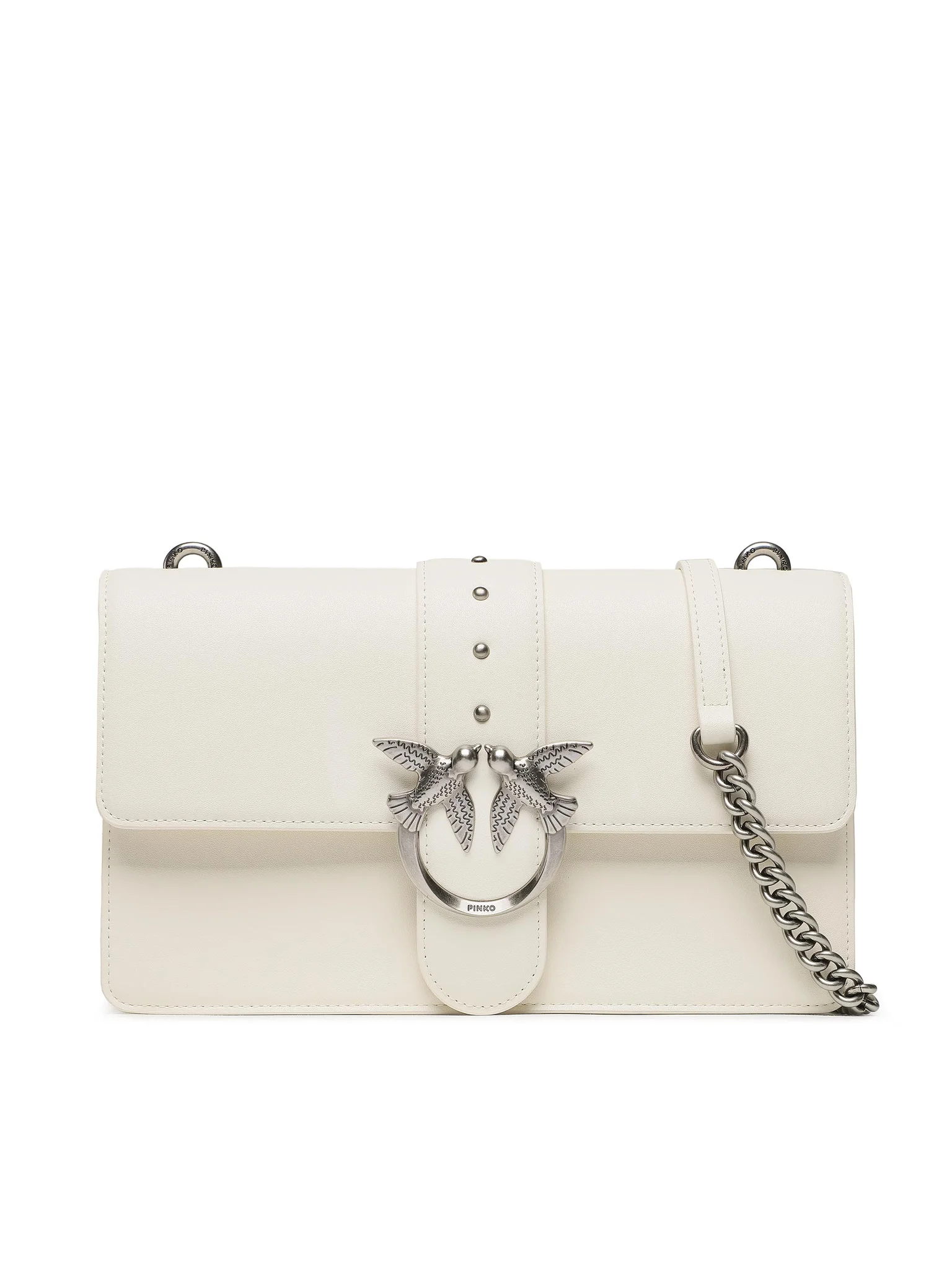 Pinko White Leather Shoulder Bag - Image 3