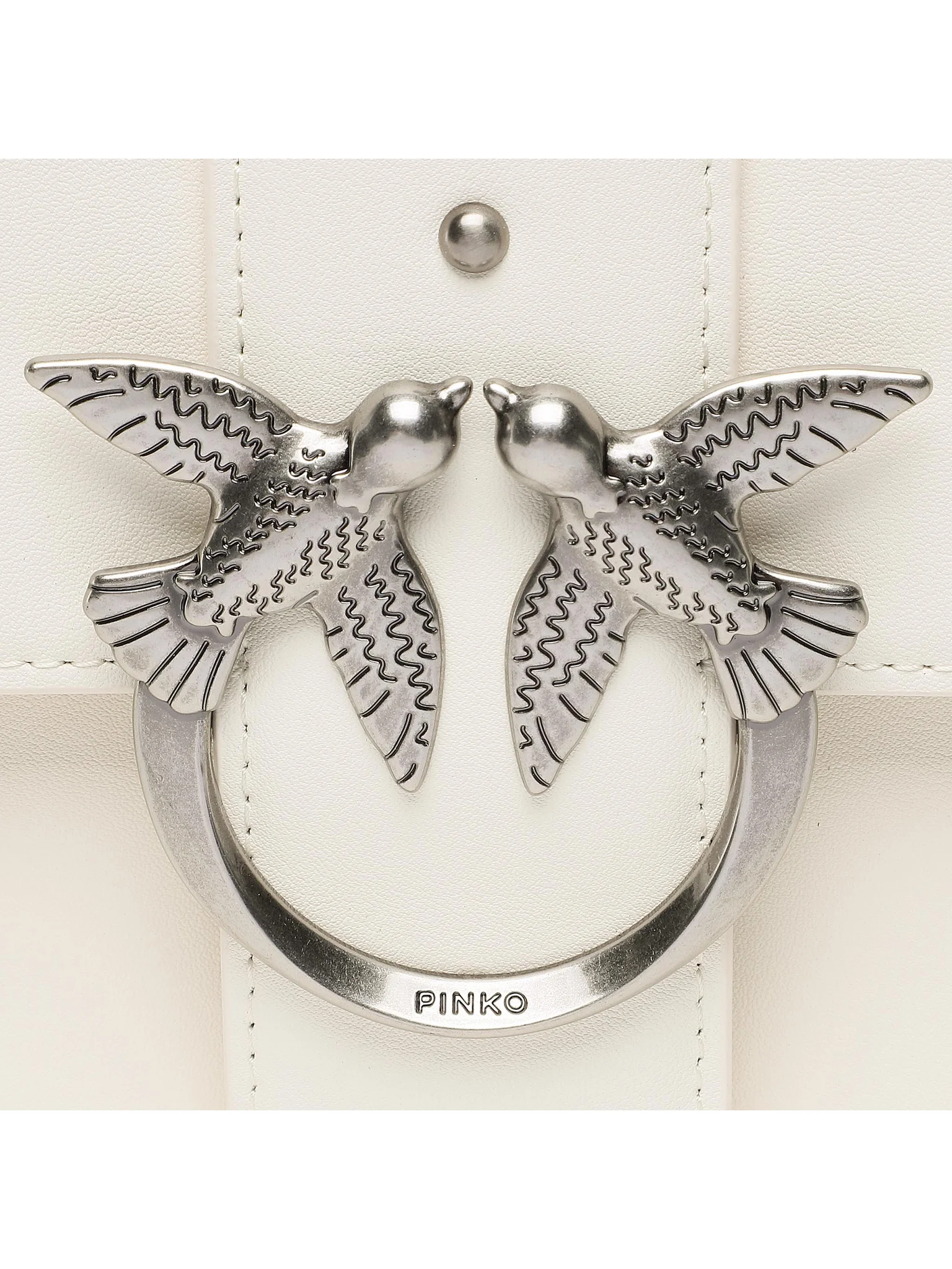 Pinko White Leather Shoulder Bag - Image 5