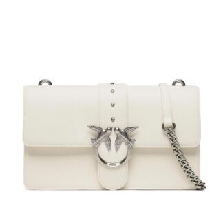 Pinko White Leather Shoulder Bag