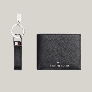 Tommy Hilfiger Men's Leather Wallet & Keychain