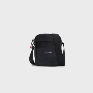 Tommy Hilfiger Men's Black Printed Shoulder Bag