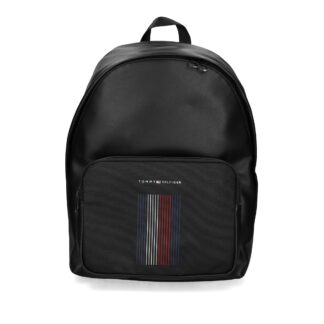 Tommy Hilfiger Men's Black Printed Rucksack with Zip