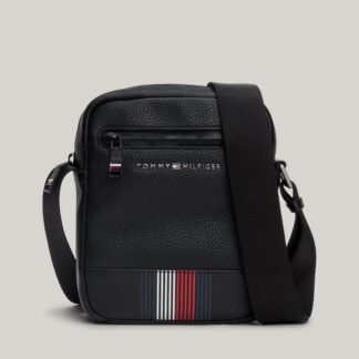 Tommy Hilfiger Men's Black Zip Shoulder Bag