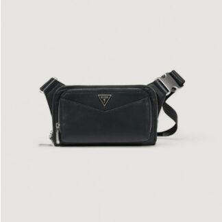 Guess Men's Black Spring/Summer Bag with Zip Closure
