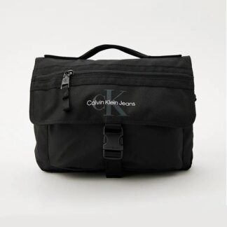 Calvin Klein Men's Black Printed Shoulder Bag