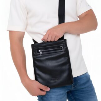 Calvin Klein Men's Sleek Black Shoulder Bag