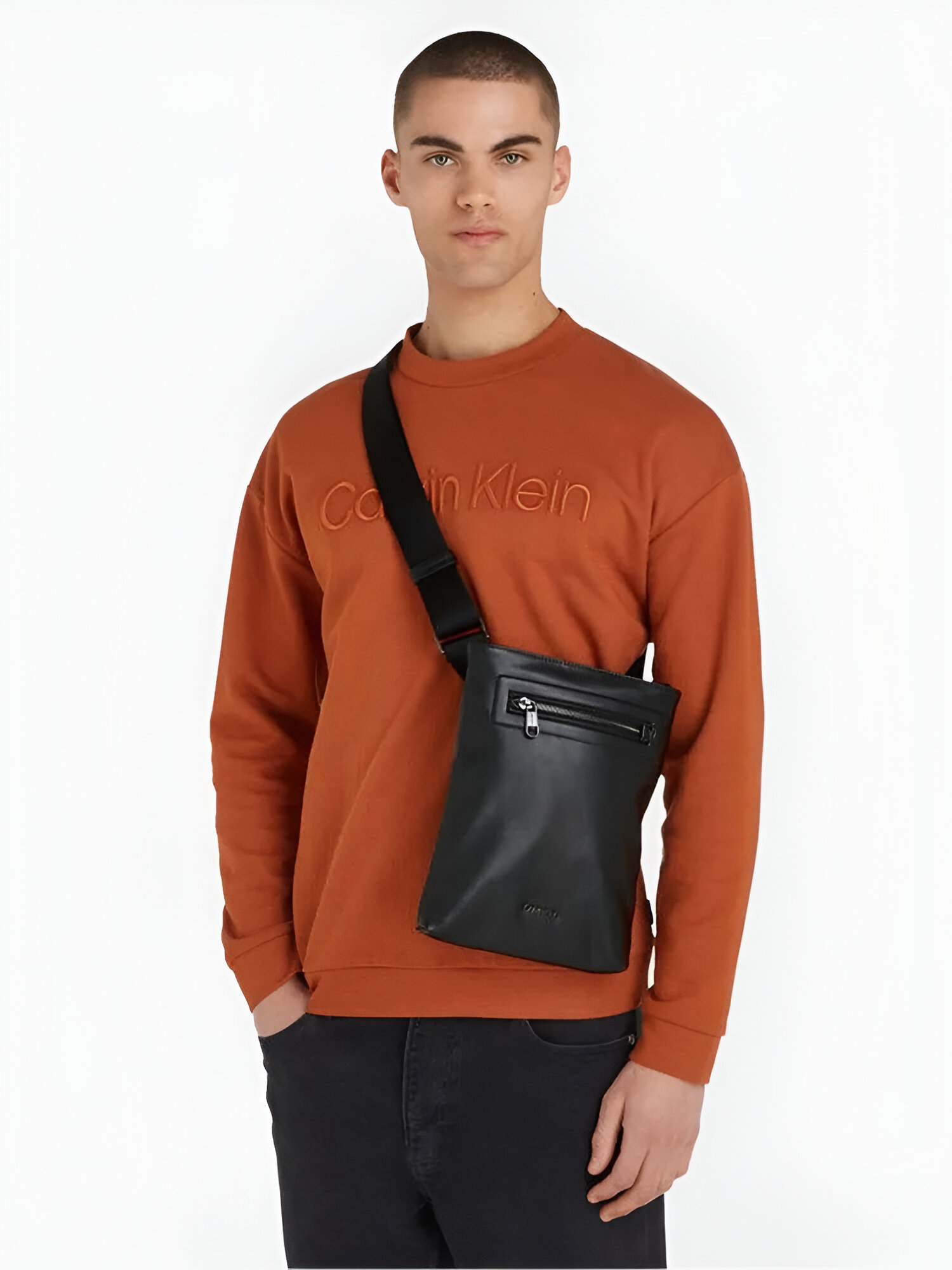Calvin Klein Men's Sleek Black Shoulder Bag - Image 3