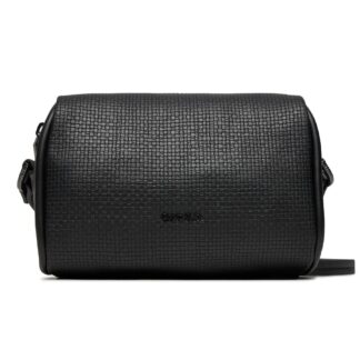 Calvin Klein Jeans Women’s Black Faux Leather Shoulder Bag