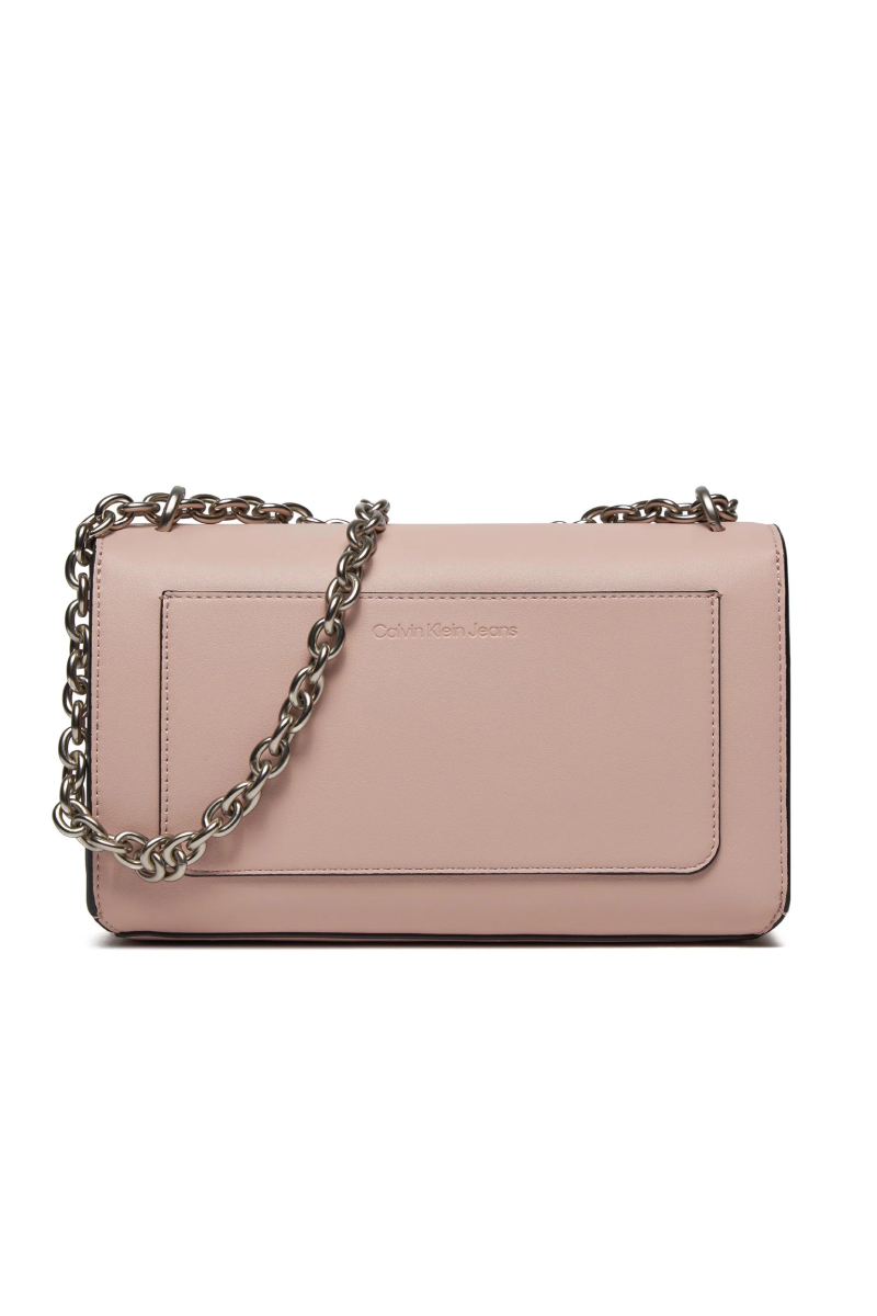 Calvin Klein Jeans Women's Pink Shoulder Bag with Clip Fastening - Image 3