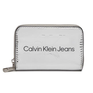 Calvin Klein Jeans Women's Grey Print Wallet with Zip Fastening