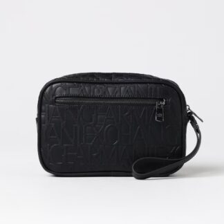 Armani Exchange Men's Black Handbag with Zip