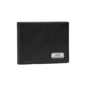 Armani Exchange Men's Classic Black Leather Wallet