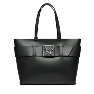 Armani Exchange Women’s Black Zip-Closure Handbag