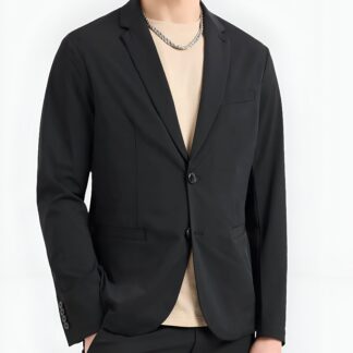 Armani Exchange Men's Blue Cotton Blazer