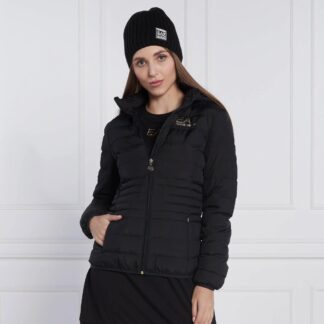 EA7 Women's Black Hooded Jacket