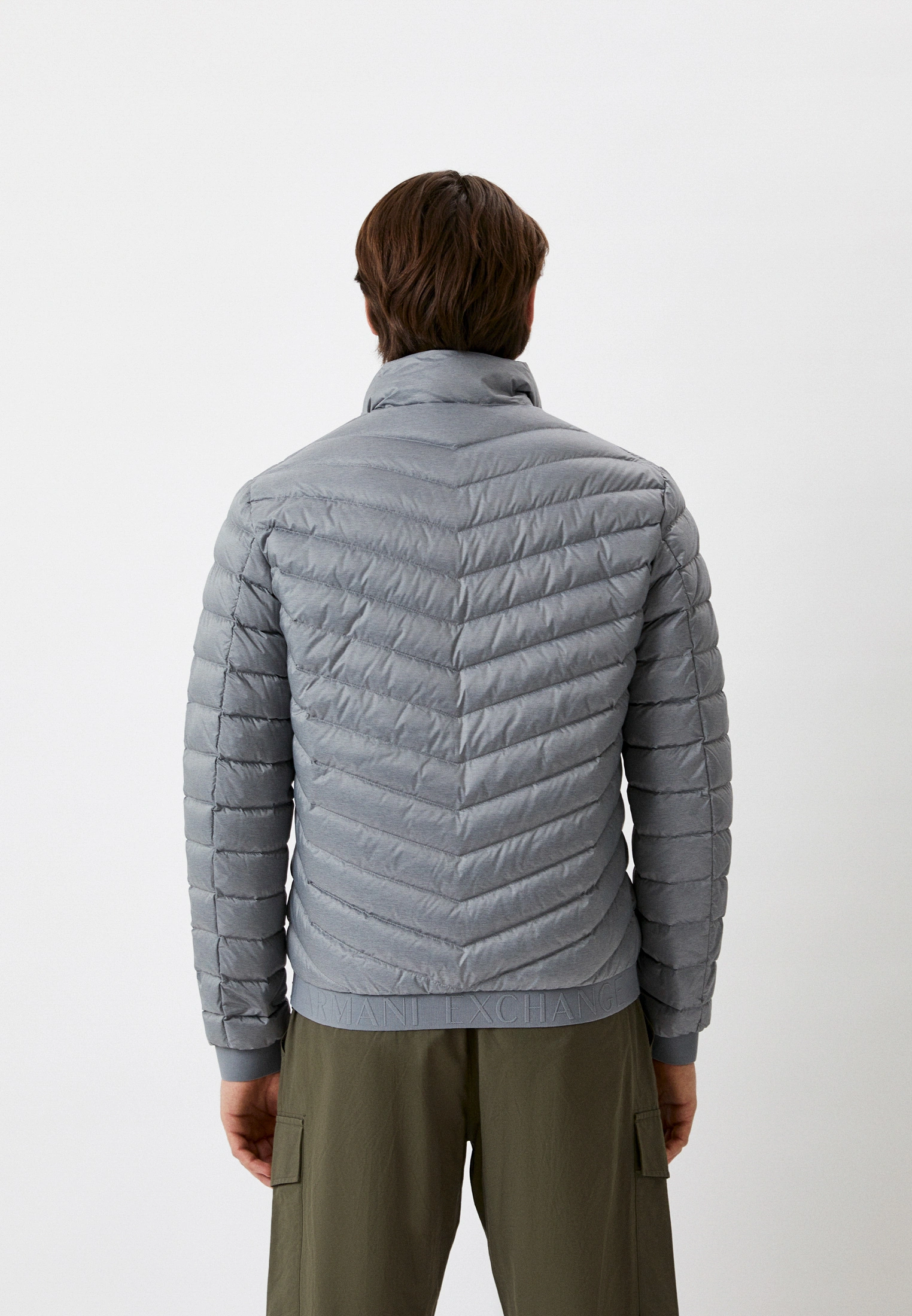 Armani Exchange Men's Grey Turtleneck Jacket - Image 3