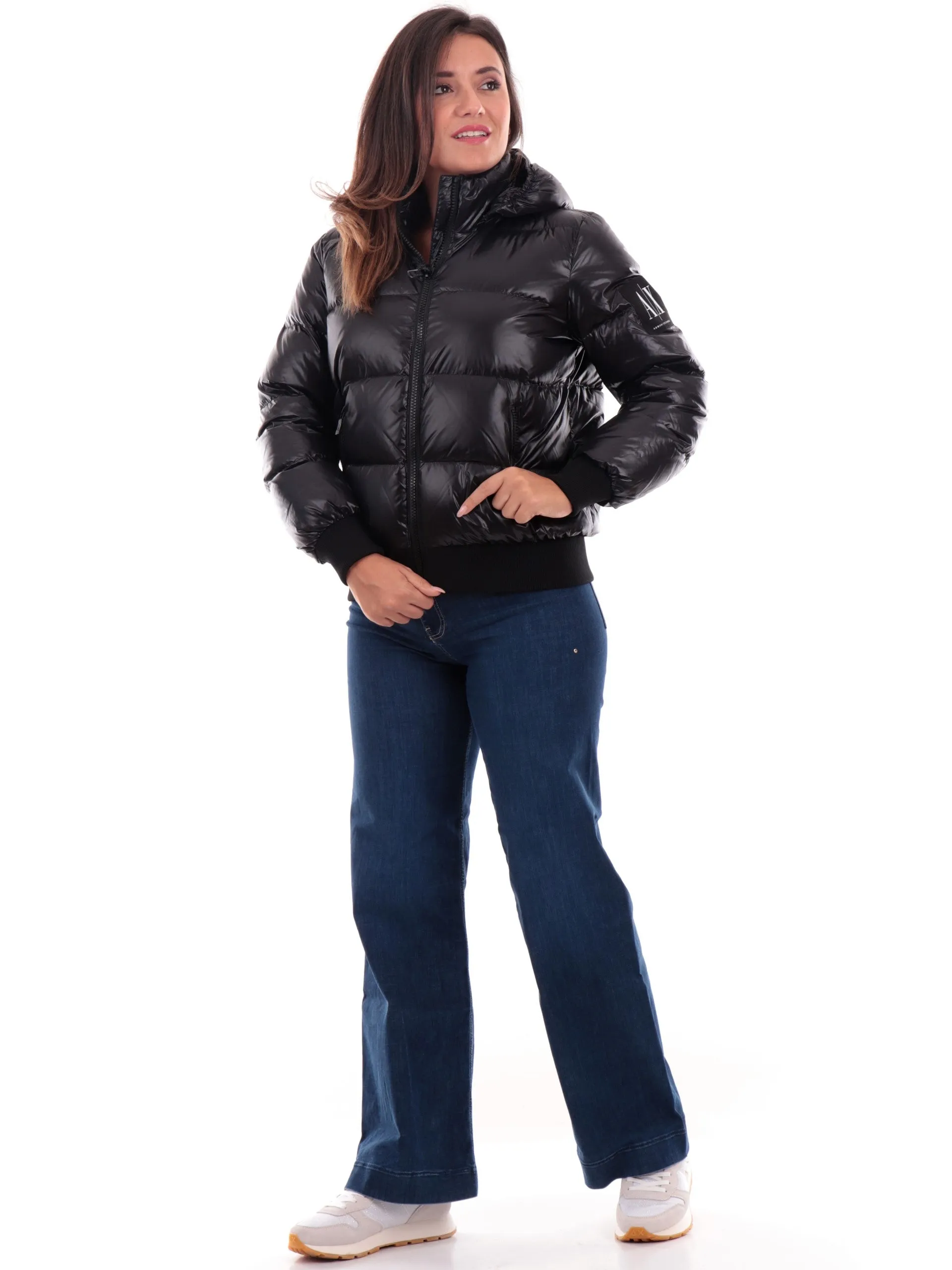 Armani Exchange Women's Black Turtleneck Zip Jacket - Image 5