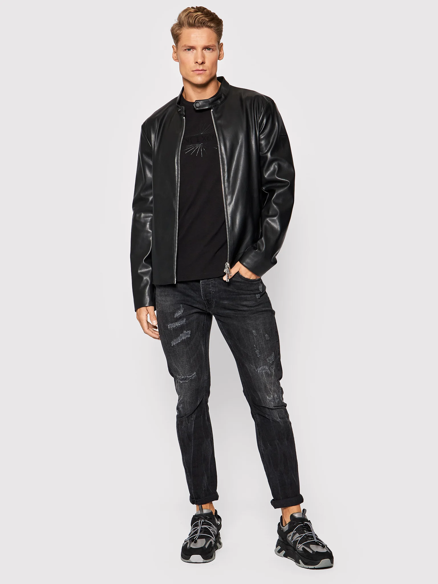 Armani Exchange Men’s Black Blazer with Zip - Image 5