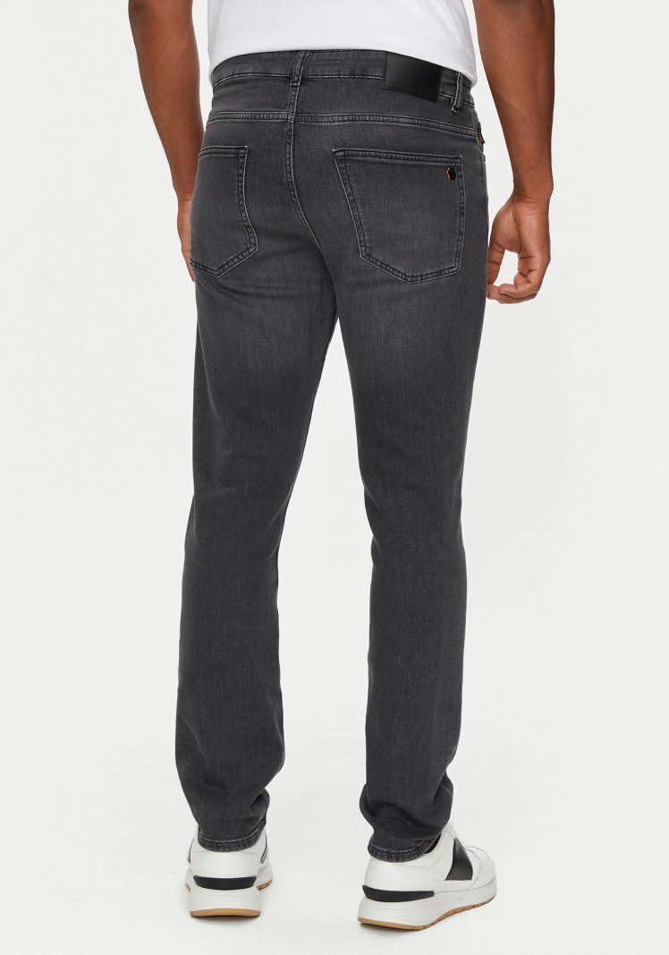 Boss Men's Black Worn-Out Effect Jeans - Image 3