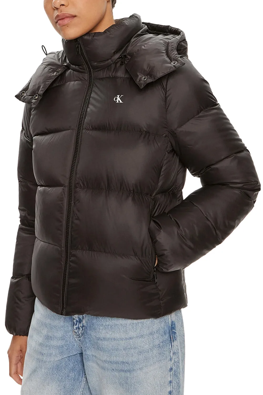 Calvin Klein Jeans Women's Black Zip-Up Jacket for Fall & Winter - Image 2